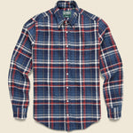 Broken Dobby Check Flannel - Navy - Gitman Vintage - STAG Provisions - Tops - L/S Woven - Plaid