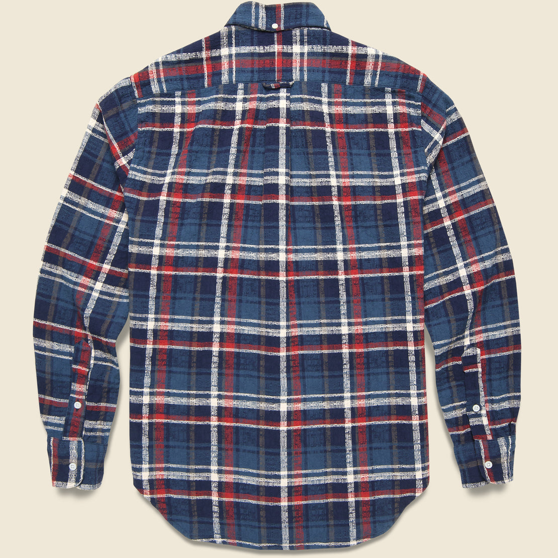 Broken Dobby Check Flannel - Navy - Gitman Vintage - STAG Provisions - Tops - L/S Woven - Plaid