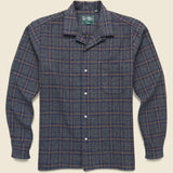 Brushed Cotton Tweed Shirt - Blue - Gitman Vintage - STAG Provisions - Tops - L/S Woven - Plaid