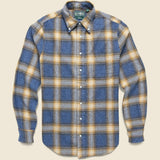 Double Sided Brushed Shirt - Blue - Gitman Vintage - STAG Provisions - Tops - L/S Woven - Plaid