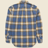 Double Sided Brushed Shirt - Blue - Gitman Vintage - STAG Provisions - Tops - L/S Woven - Plaid