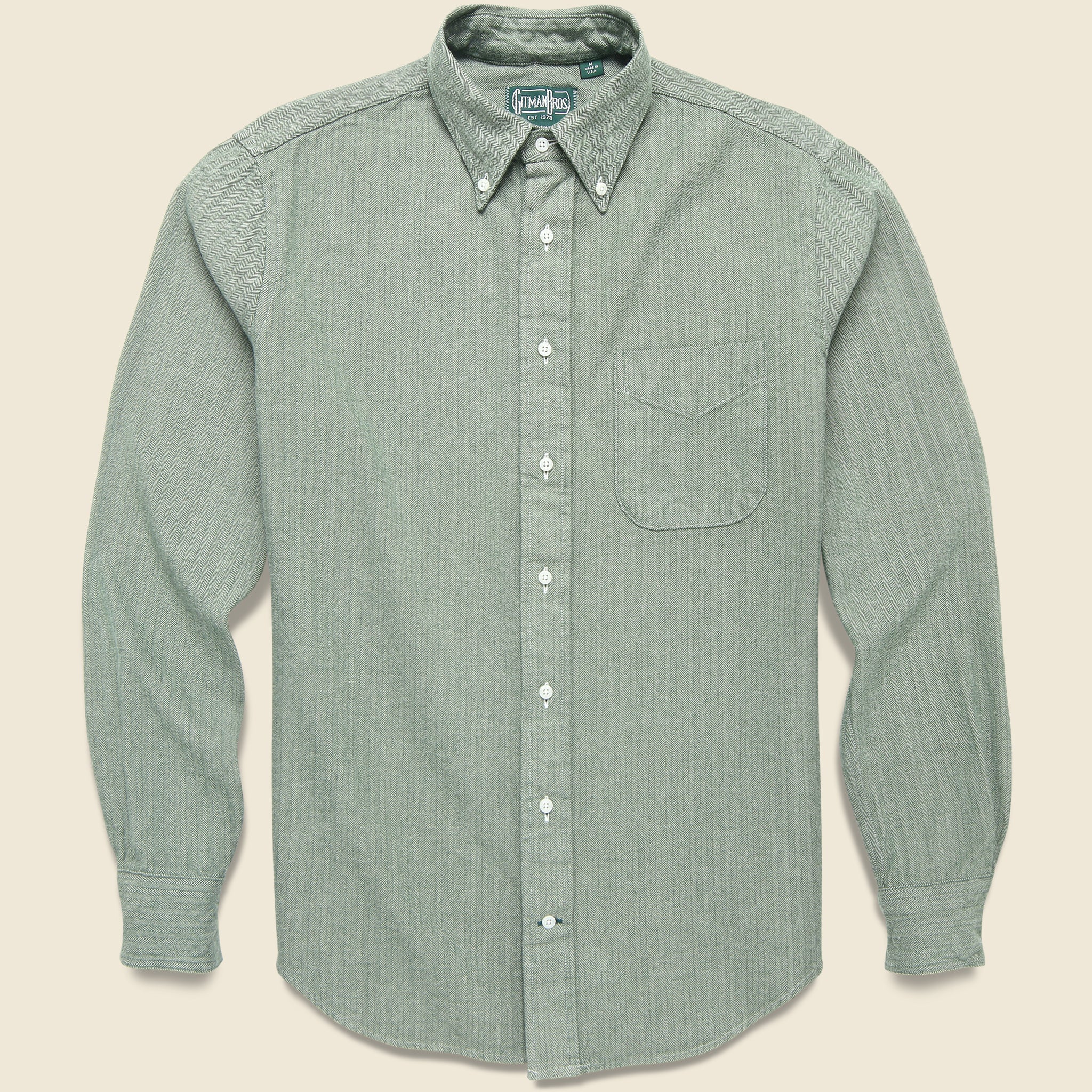 Shetland Flannel Shirt - Basil