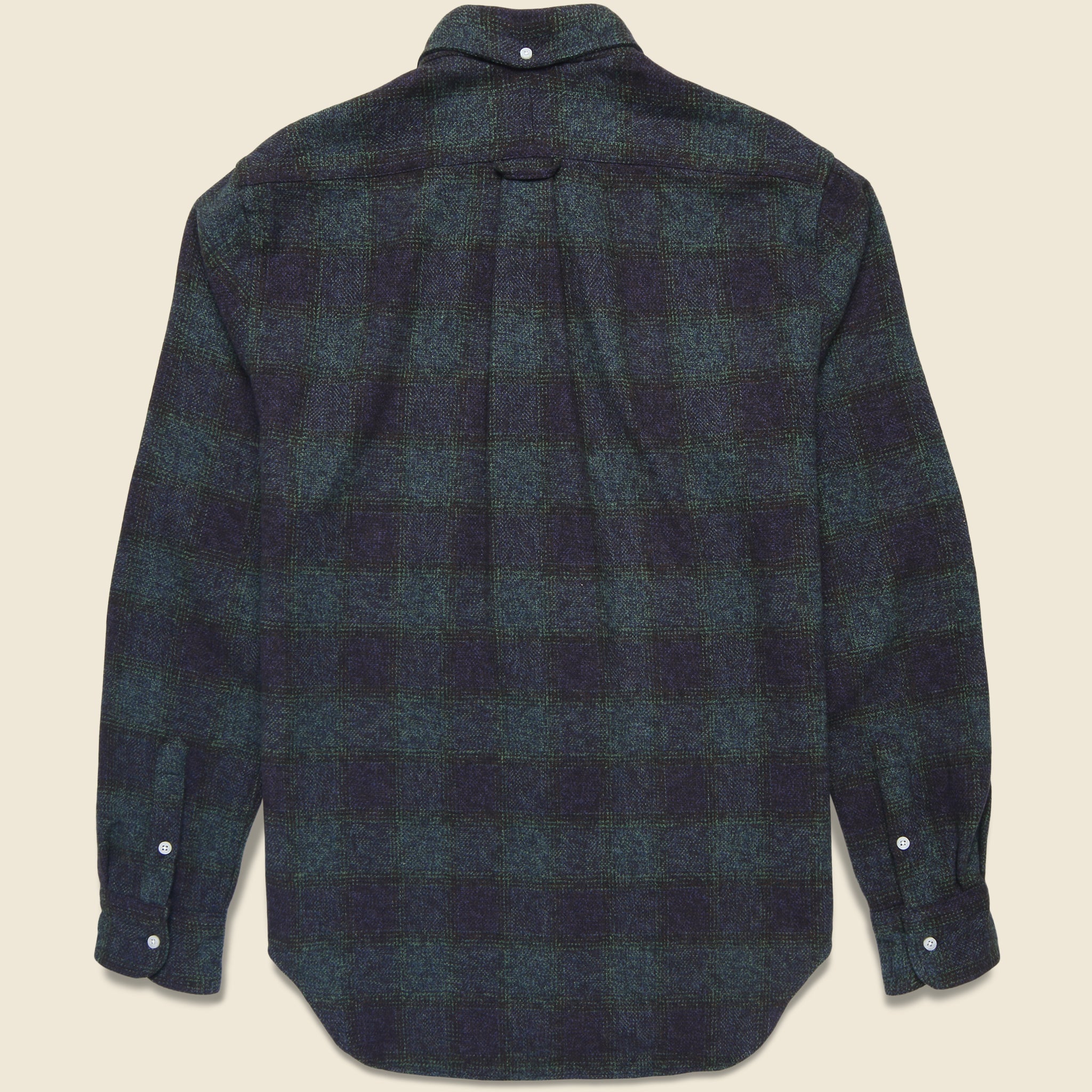 
                          Brushed Cotton Plaid Shirt - Navy
                        