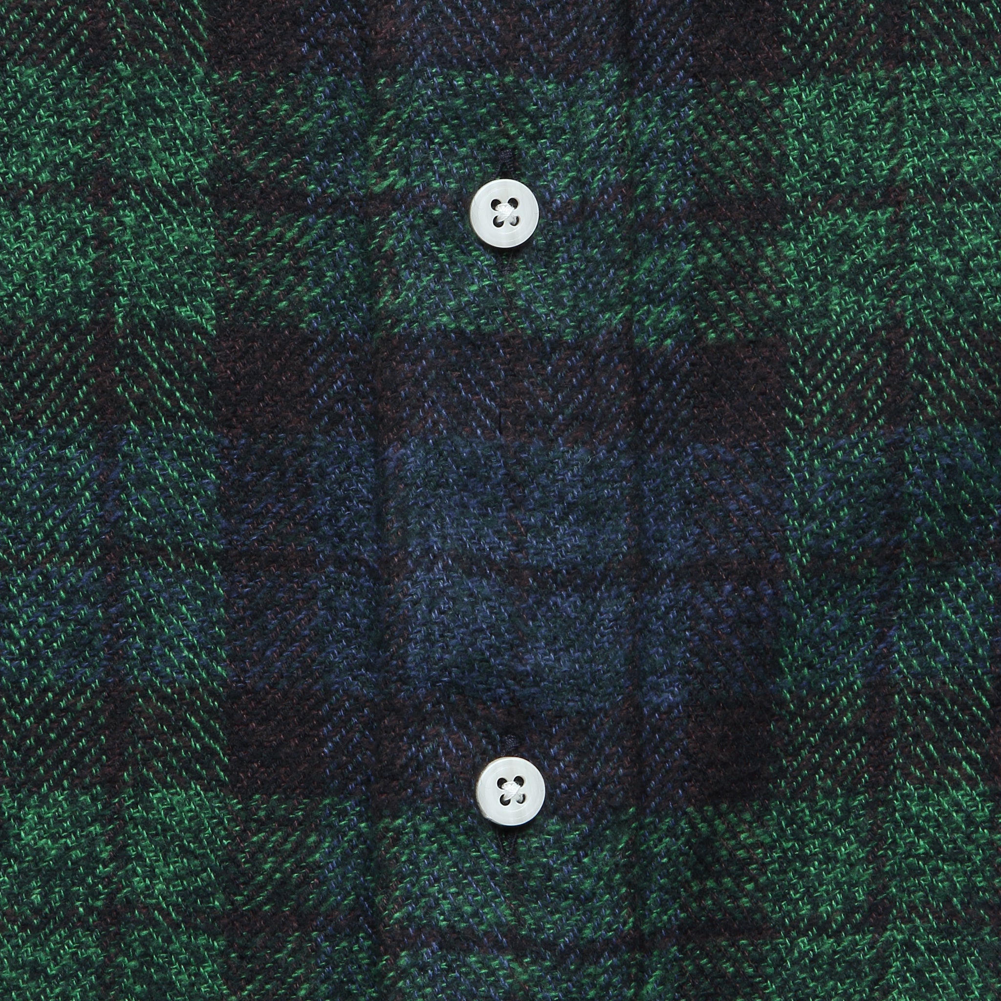 
                          Cotton Tweed Plaid Shirt - Navy
                        