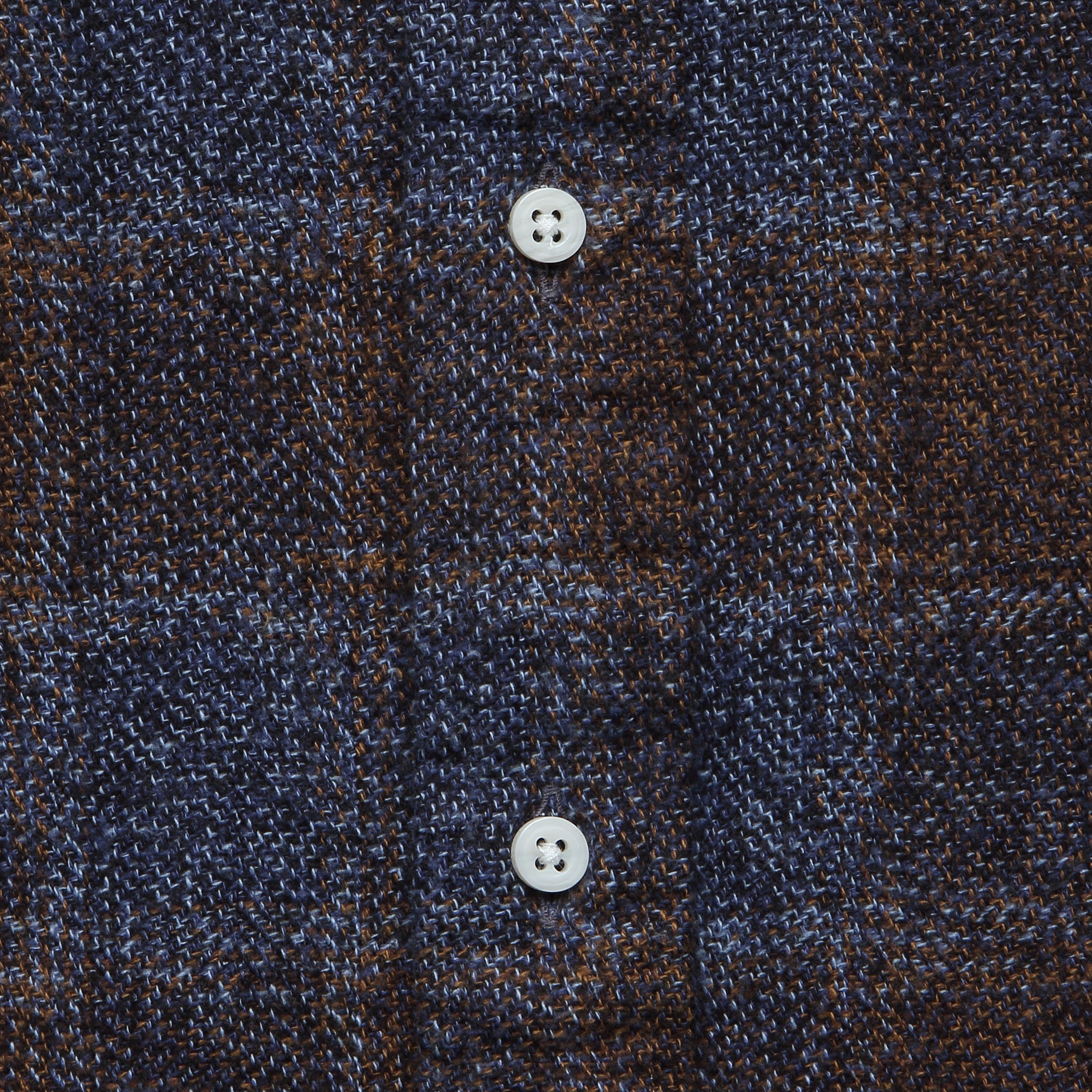 
                          Cotton Tweed Plaid Shirt - Brown
                        