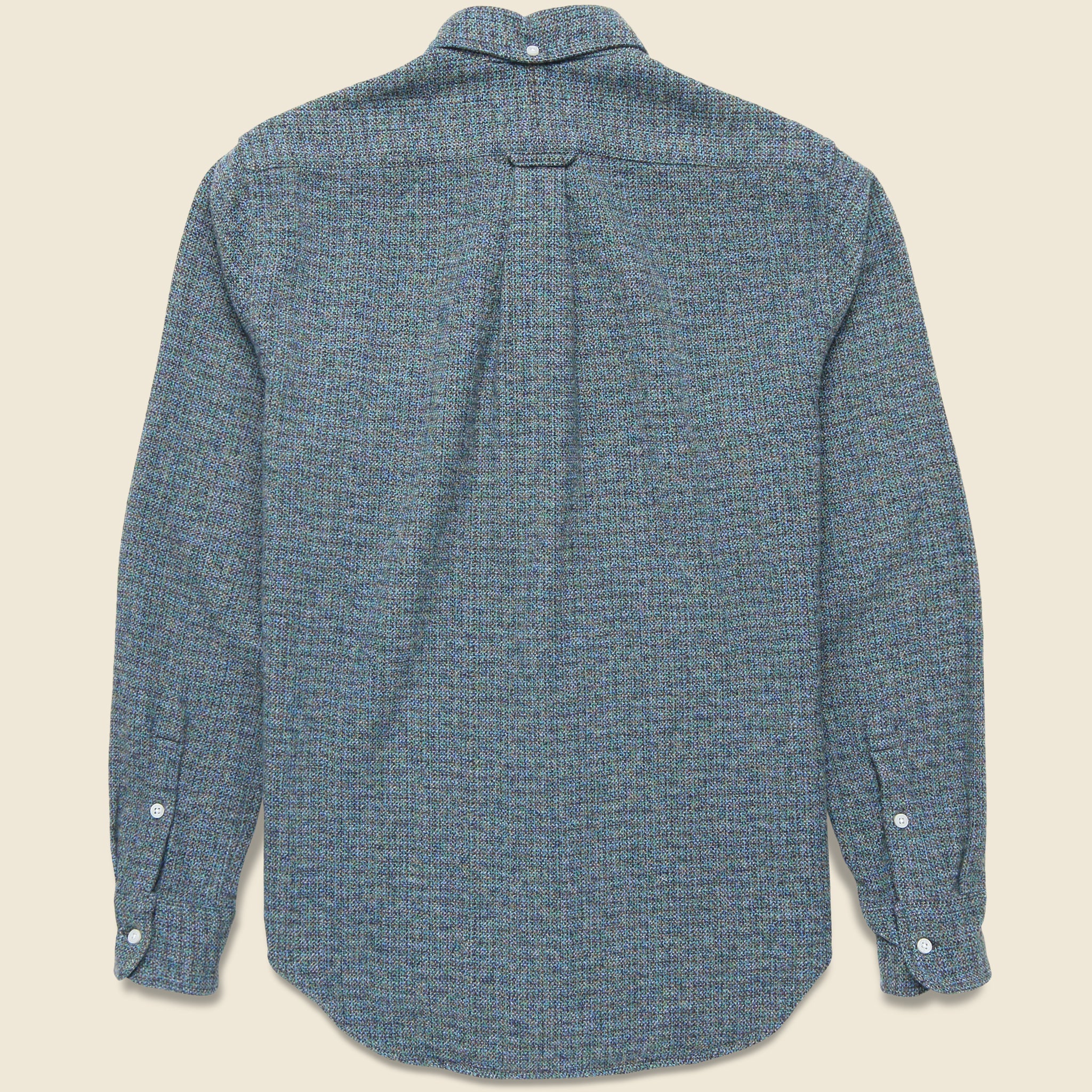 
                          Cotton Tweed Fleck Shirt - Blue
                        