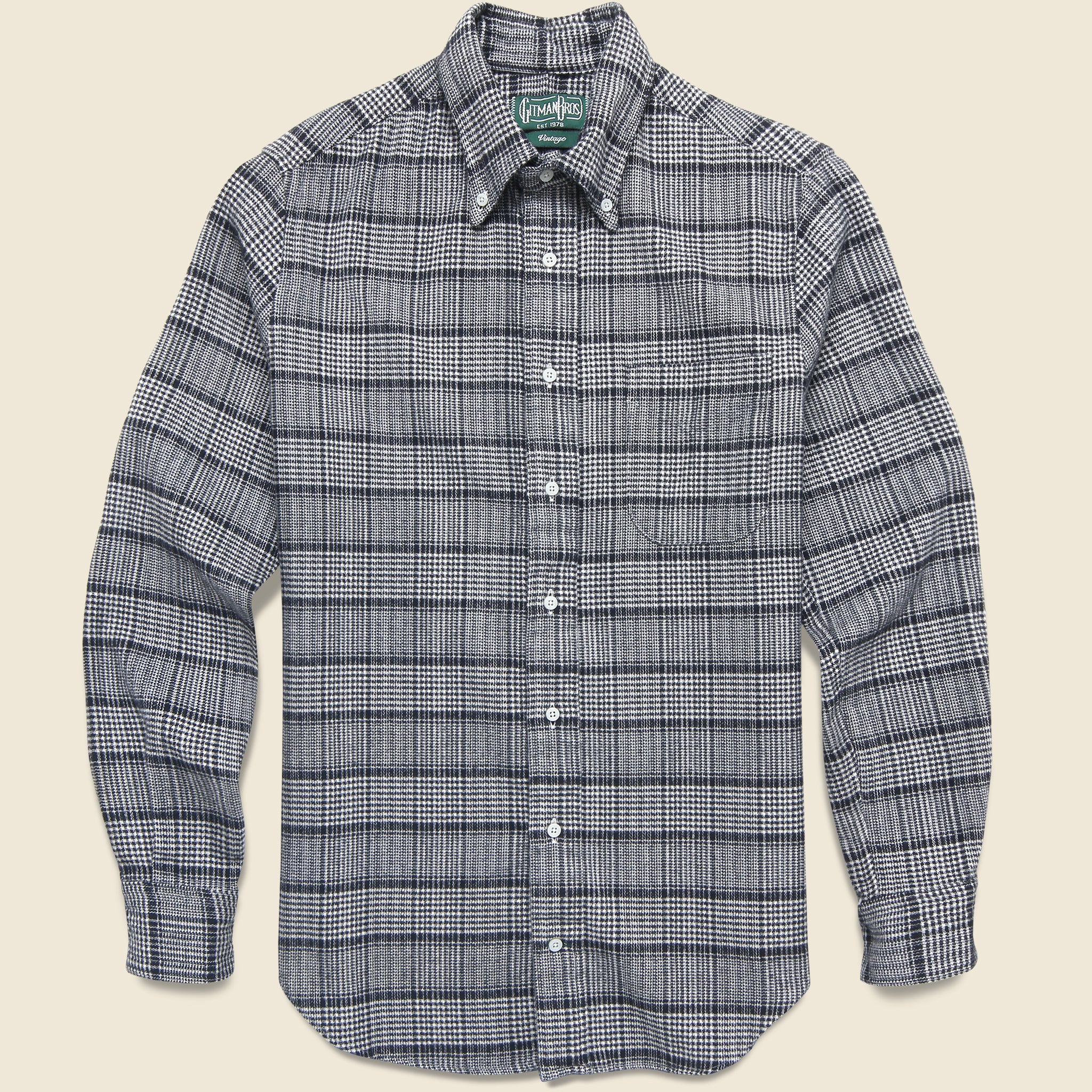 Heavy Pique Flannel - Black