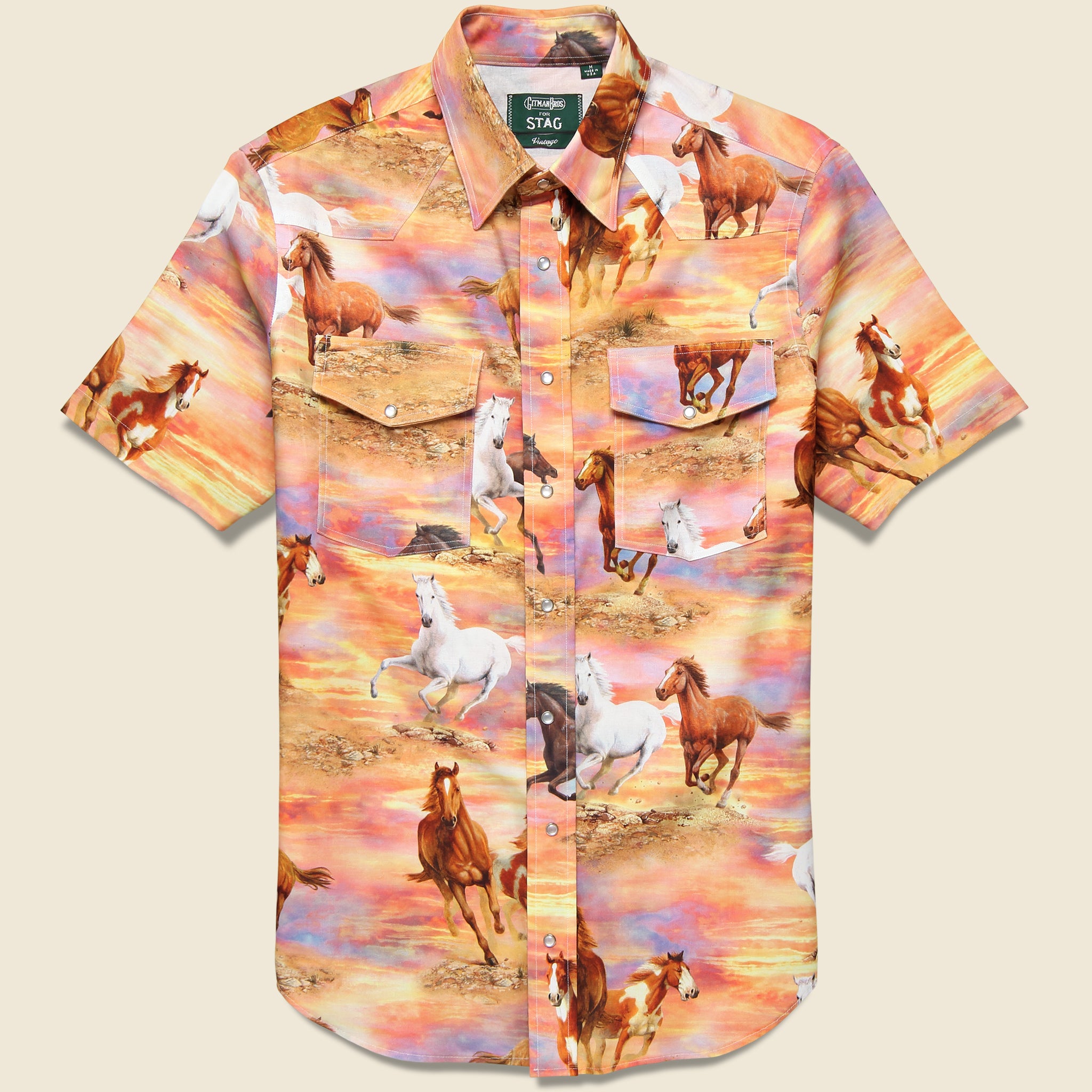 Horse Print Western Shirt