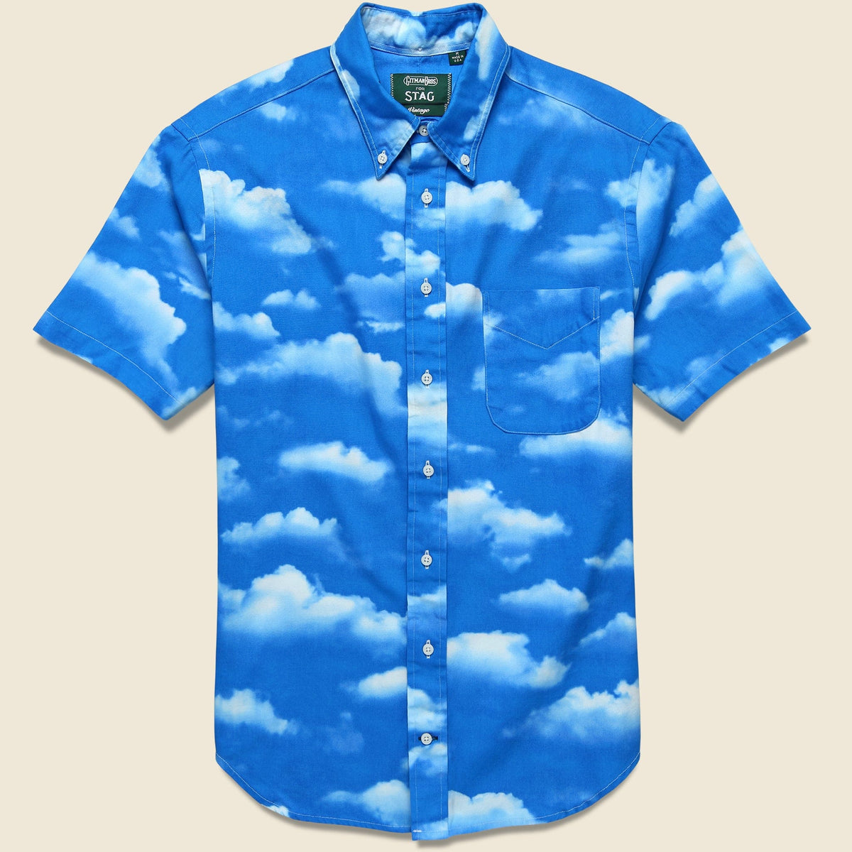Sky Natural Squares Shirt main image 0