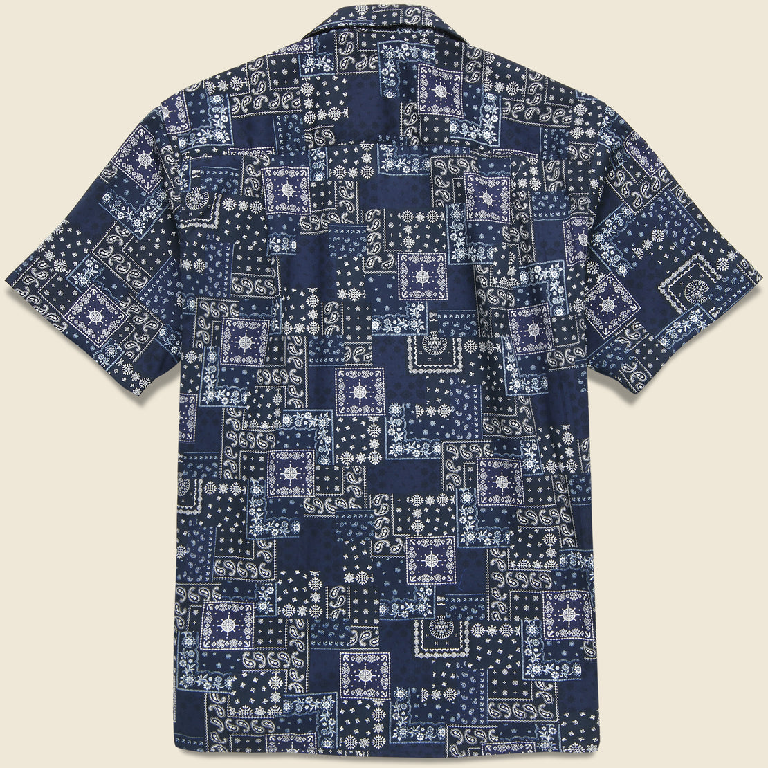 Indigo Bandana Camp Shirt - Indigo - Gitman Vintage - STAG Provisions - Tops - S/S Woven - Other Pattern
