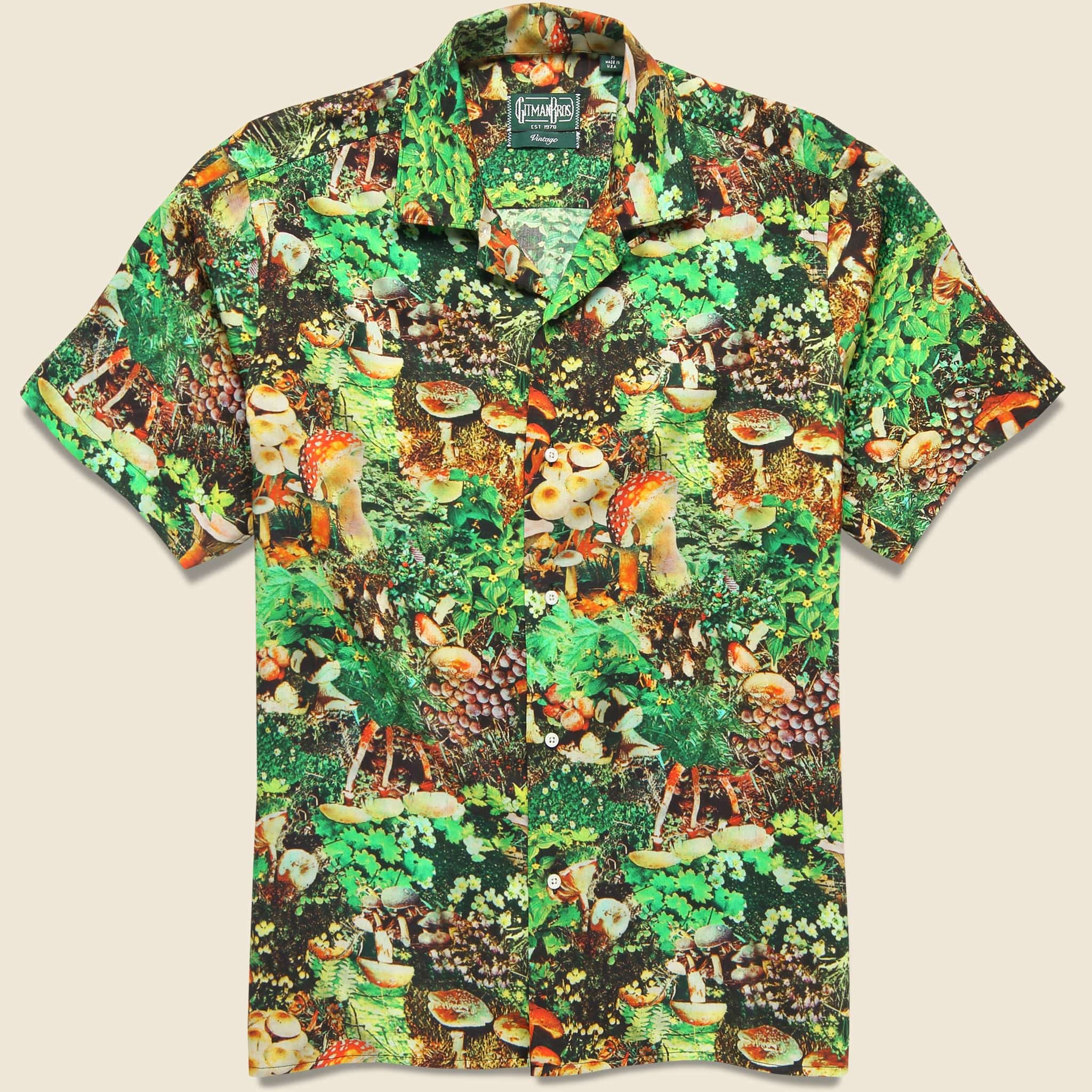 
                          Gitman Vintage Viscose Shrooms Camp Shirt
                        