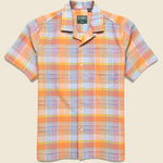 Ghost Weave Camp Shirt - Orange - Gitman Vintage - STAG Provisions - Tops - S/S Woven - Plaid