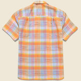 Ghost Weave Camp Shirt - Orange - Gitman Vintage - STAG Provisions - Tops - S/S Woven - Plaid