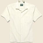 Tonal Stripe Dobby Camp Shirt - White - Gitman Vintage - STAG Provisions - Tops - S/S Woven - Stripe