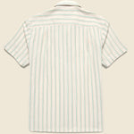 Ramie Cabana Stripe Camp Shirt - Tan - Gitman Vintage - STAG Provisions - Tops - S/S Woven - Stripe