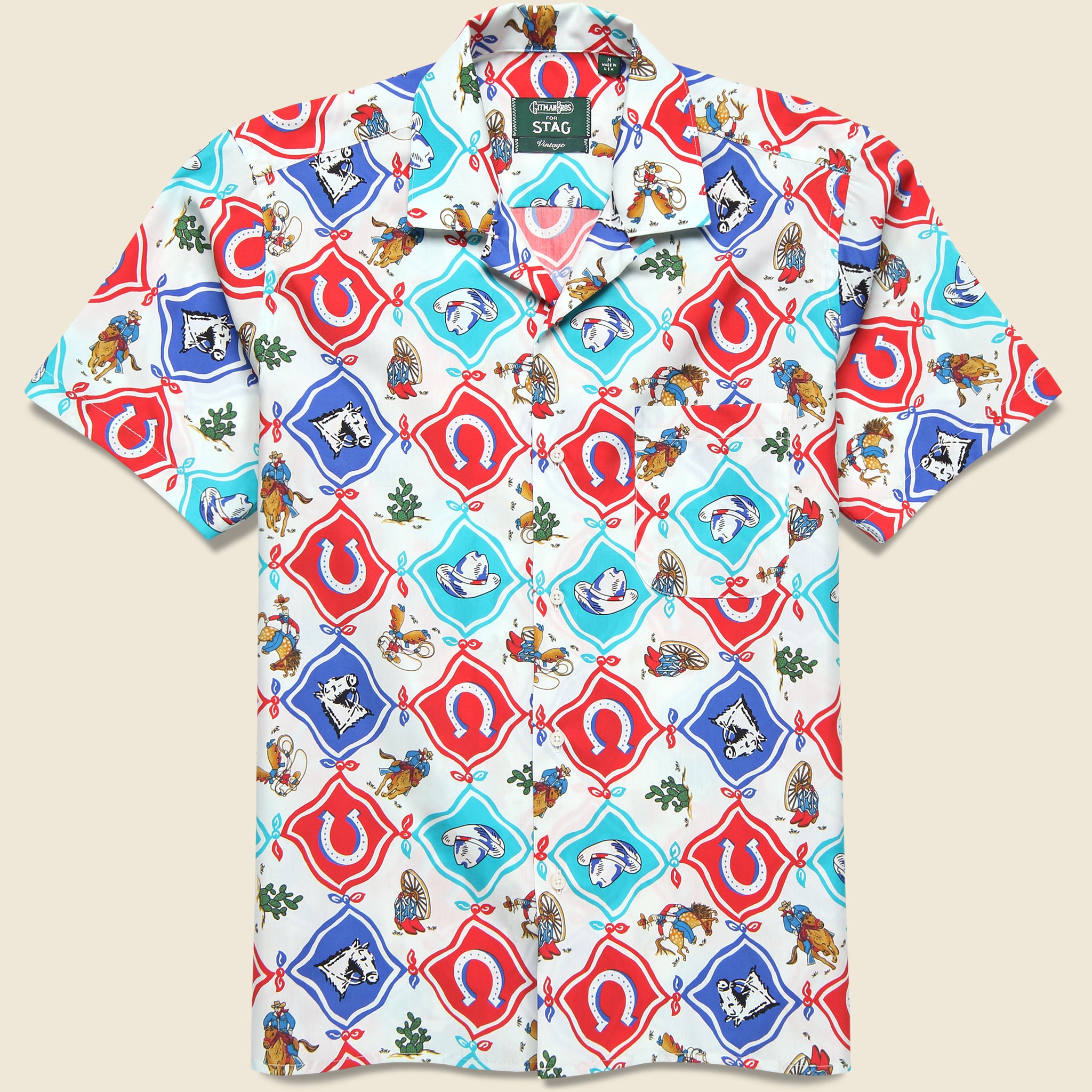 
                          Gitman Vintage Bandana Cowboy Shirt - White Multi
                        