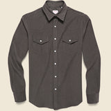 Micro Corduroy Western Shirt - Brown - Hamilton Shirt Co. - STAG Provisions - Tops - L/S Woven - Corduroy