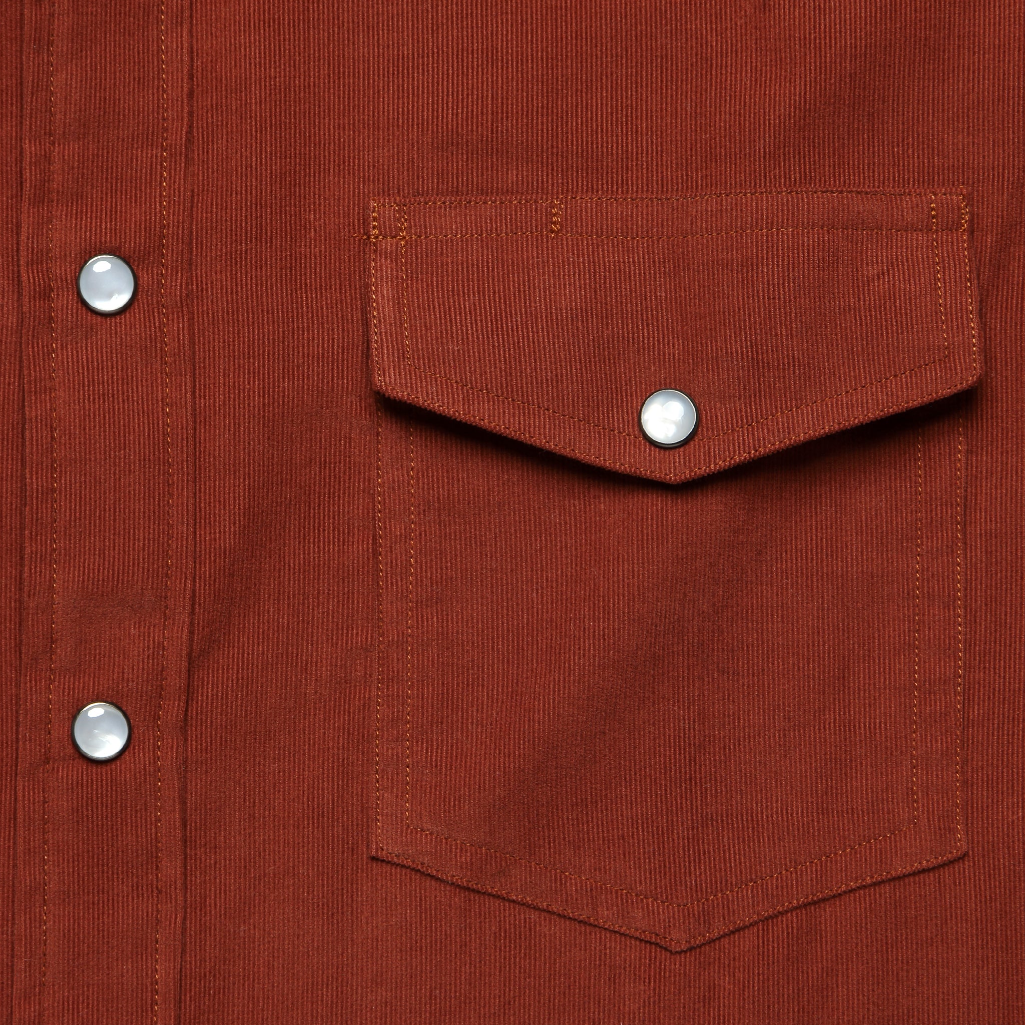 
                          Micro Corduroy Western Shirt - Rust - Hamilton Shirt Co. - STAG Provisions - Tops - L/S Woven - Corduroy
                        