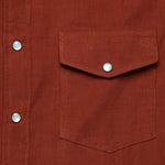 Micro Corduroy Western Shirt - Rust - Hamilton Shirt Co. - STAG Provisions - Tops - L/S Woven - Corduroy