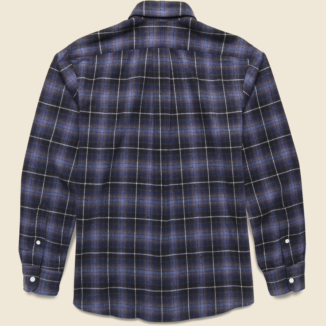 Check Twill Flannel Shirt -  Navy/Brown/White - Hamilton Shirt Co. - STAG Provisions - Tops - L/S Woven - Plaid