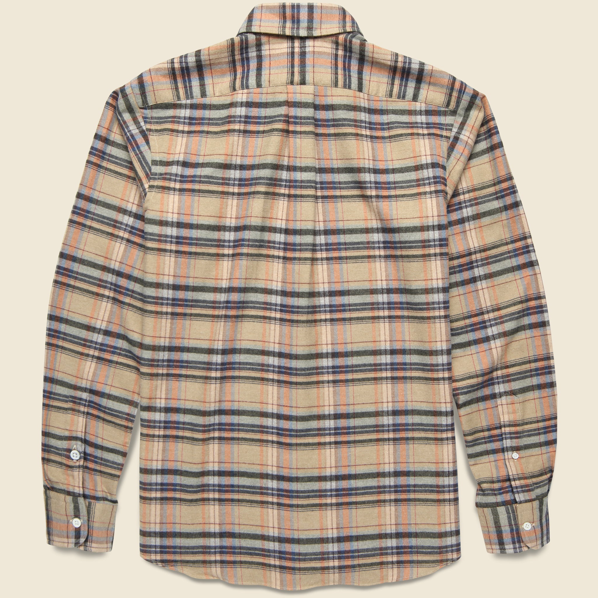 
                          Check Twill Flannel Shirt -  Tan/Grey/Blue - Hamilton Shirt Co. - STAG Provisions - Tops - L/S Woven - Plaid
                        