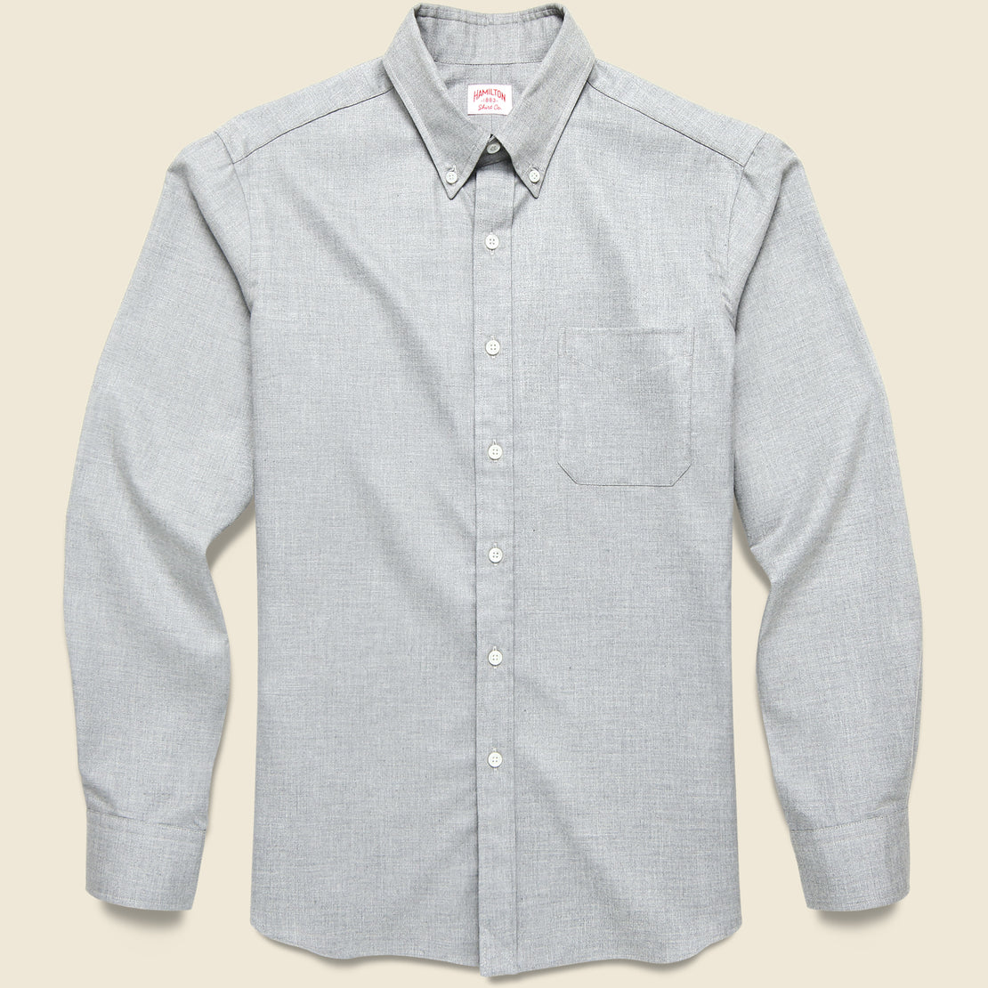 Hamilton Shirt Co. Solid Melange Sport Shirt - Grey