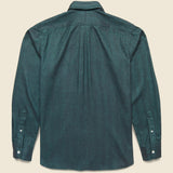 Donegal Herringbone Shirt - Green - Hamilton Shirt Co. - STAG Provisions - Tops - L/S Woven - Solid