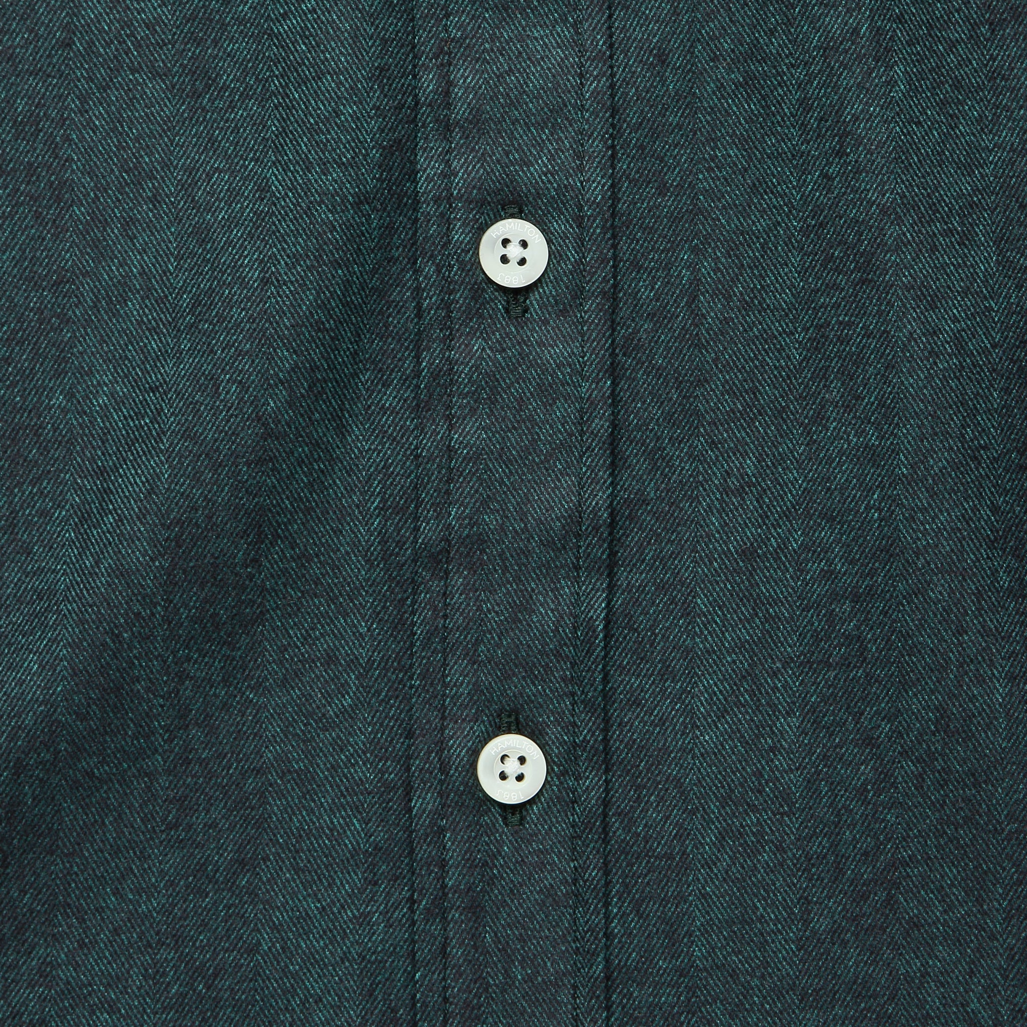 
                          Donegal Herringbone Shirt - Green - Hamilton Shirt Co. - STAG Provisions - Tops - L/S Woven - Solid
                        