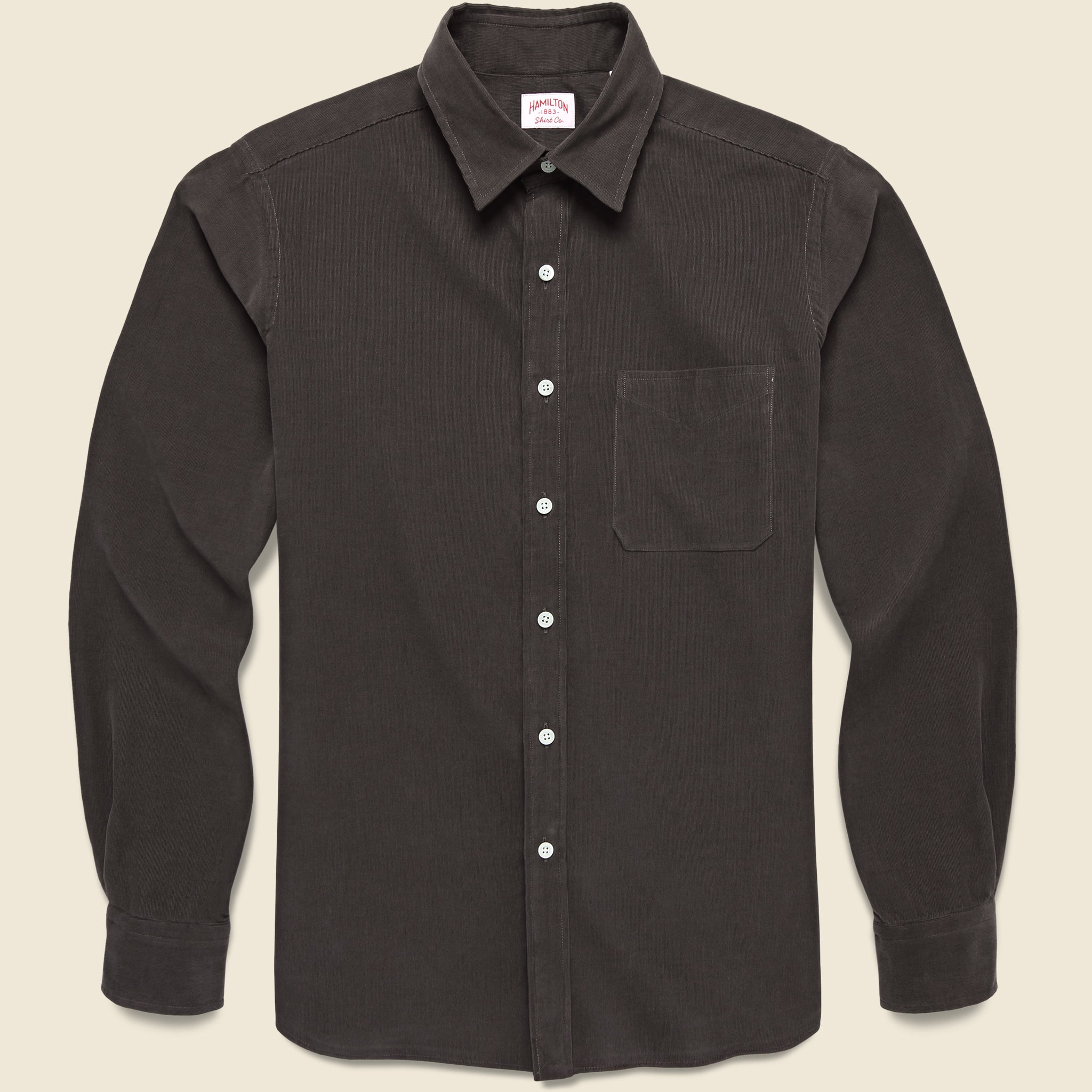 Micro Corduroy Shirt - Brown