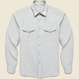 Micro Corduroy Western Shirt - Dove Grey - Hamilton Shirt Co. - STAG Provisions - Tops - L/S Woven - Corduroy