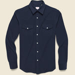 Micro Corduroy Western Shirt - Navy - Hamilton Shirt Co. - STAG Provisions - Tops - L/S Woven - Corduroy