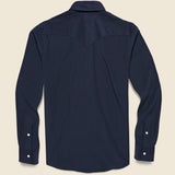 Micro Corduroy Western Shirt - Navy - Hamilton Shirt Co. - STAG Provisions - Tops - L/S Woven - Corduroy