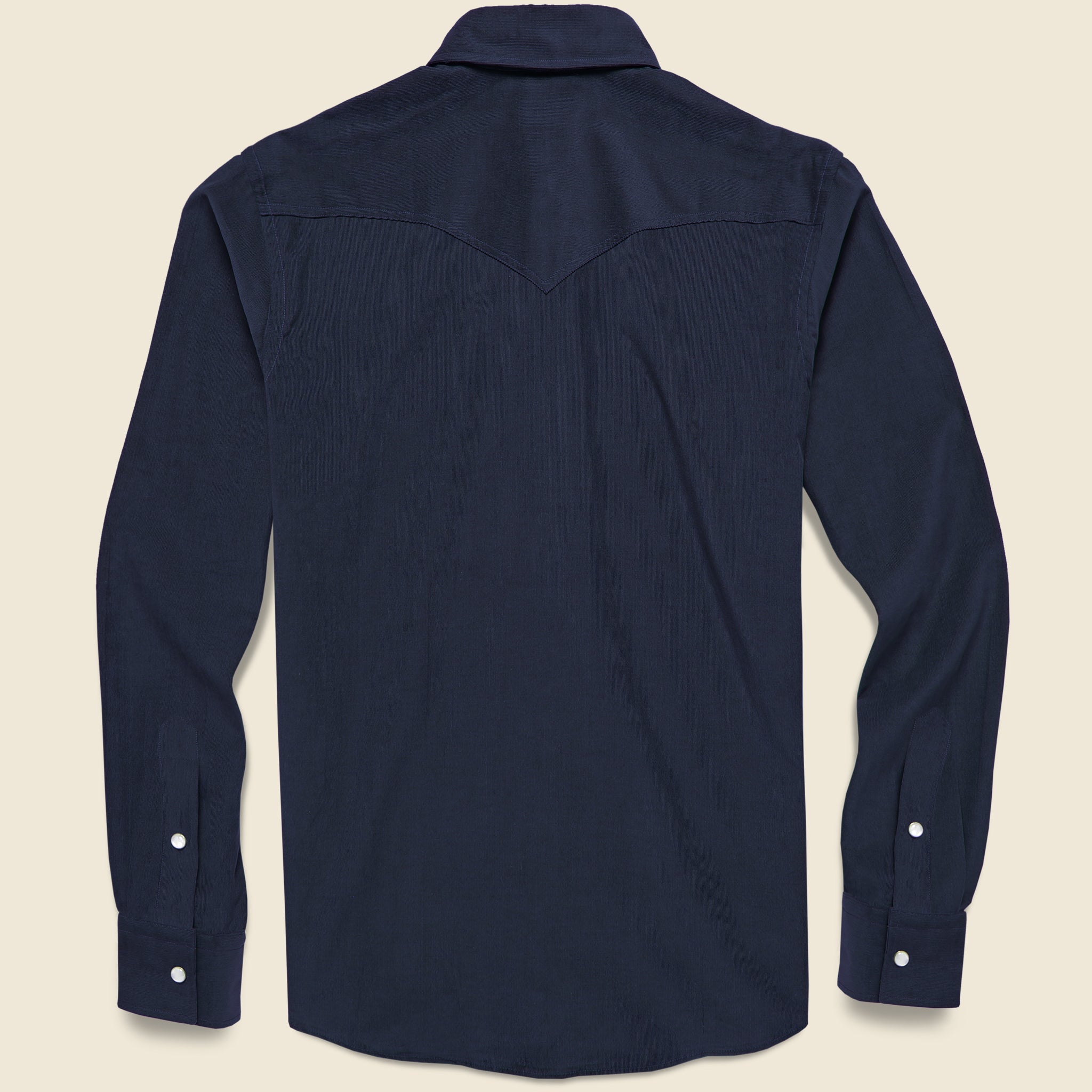 Micro Corduroy Western Shirt - Navy - Hamilton Shirt Co. - STAG Provisions - Tops - L/S Woven - Corduroy