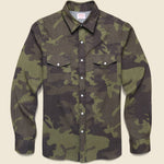 Herringbone Twill Westerm Shirt - Camo - Hamilton Shirt Co. - STAG Provisions - Tops - L/S Woven - Other Pattern