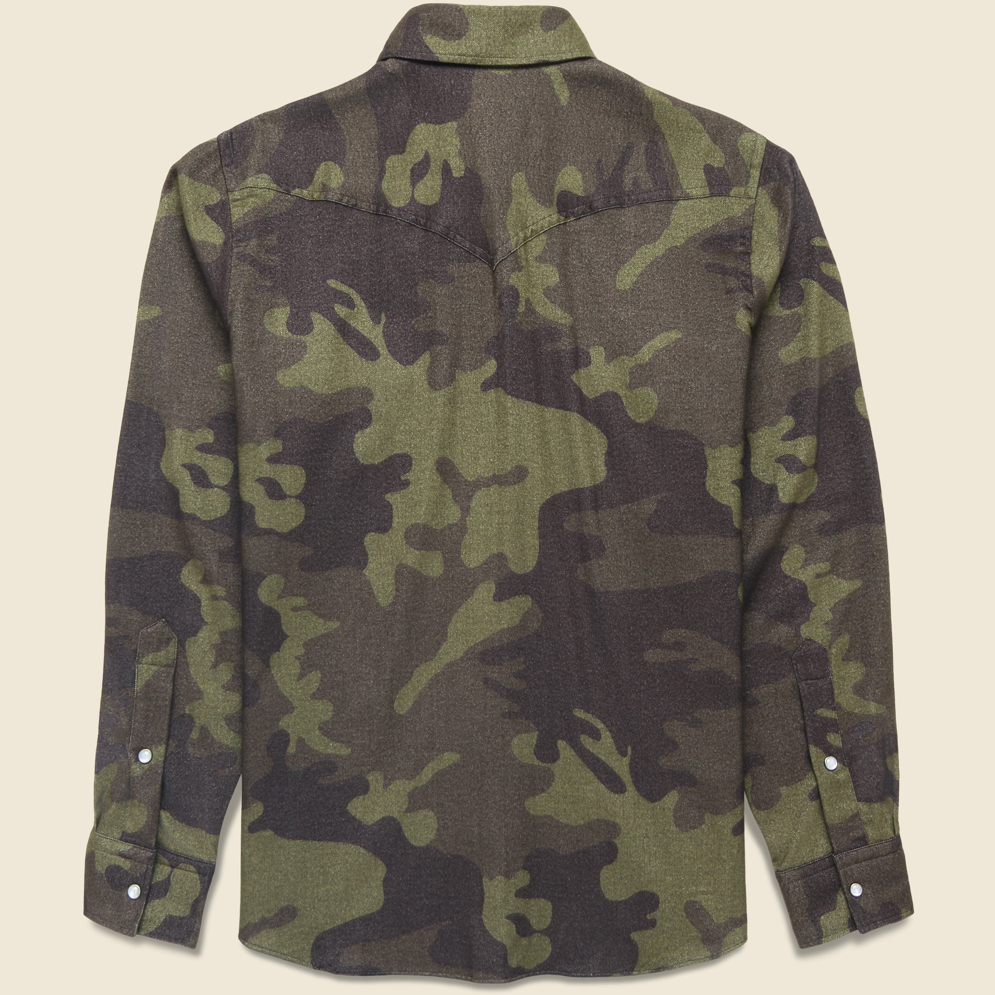 Herringbone Twill Westerm Shirt - Camo - Hamilton Shirt Co. - STAG Provisions - Tops - L/S Woven - Other Pattern