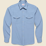Micro Corduroy Western Shirt - Steel Blue - Hamilton Shirt Co. - STAG Provisions - Tops - L/S Woven - Corduroy