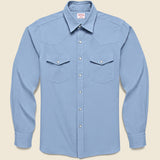 Micro Corduroy Western Shirt - Steel Blue - Hamilton Shirt Co. - STAG Provisions - Tops - L/S Woven - Corduroy