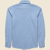 Micro Corduroy Western Shirt - Steel Blue - Hamilton Shirt Co. - STAG Provisions - Tops - L/S Woven - Corduroy