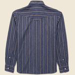 Brushed Striped Shirt - Navy - Hamilton Shirt Co. - STAG Provisions - Tops - L/S Woven - Stripe