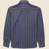 Brushed Striped Shirt - Navy - Hamilton Shirt Co. - STAG Provisions - Tops - L/S Woven - Stripe