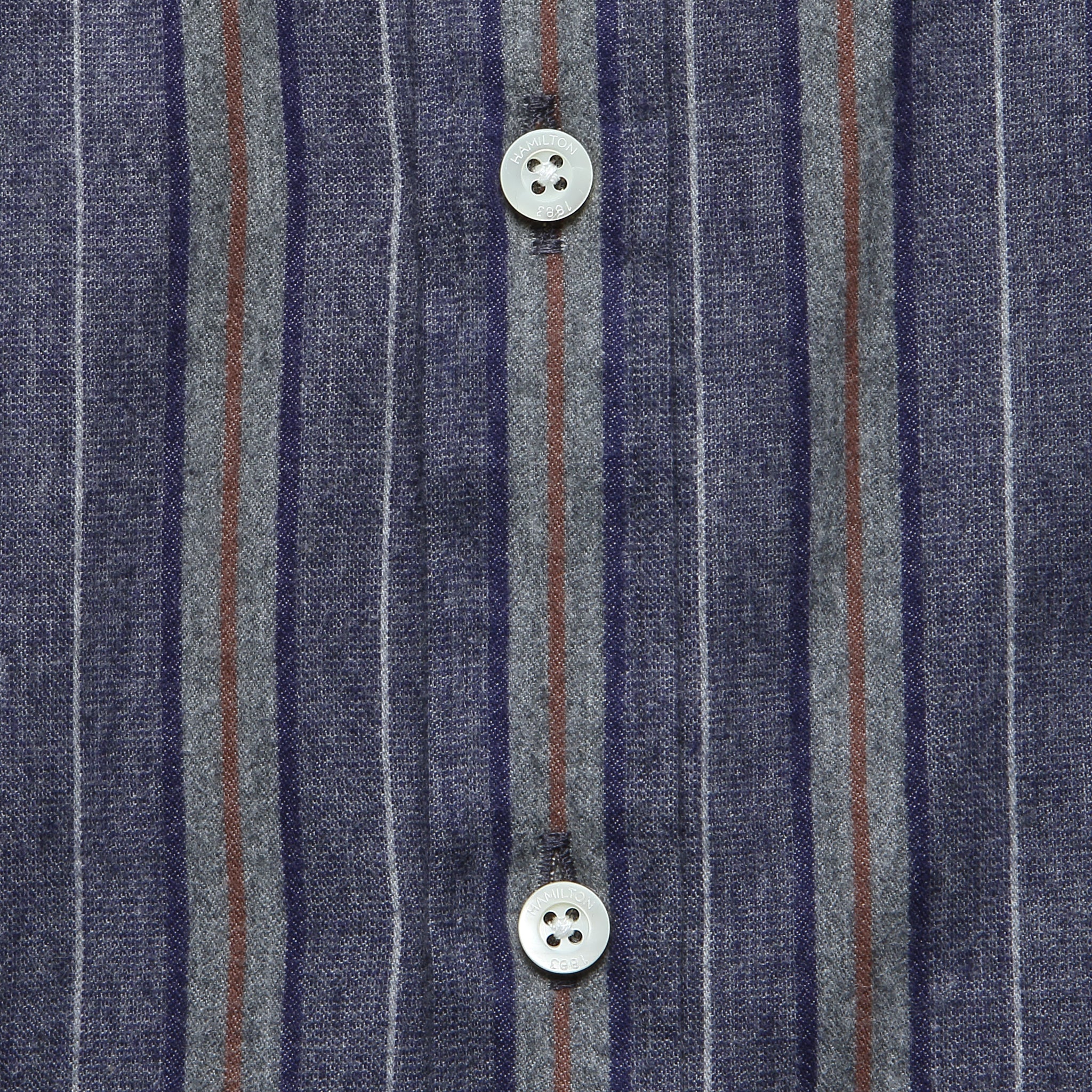 Brushed Striped Shirt - Navy - Hamilton Shirt Co. - STAG Provisions - Tops - L/S Woven - Stripe
