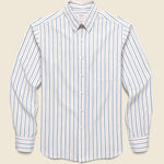 Textured Stripe Shirt - White/Cobalt/Dusty Rose - Hamilton Shirt Co. - STAG Provisions - Tops - L/S Woven - Stripe