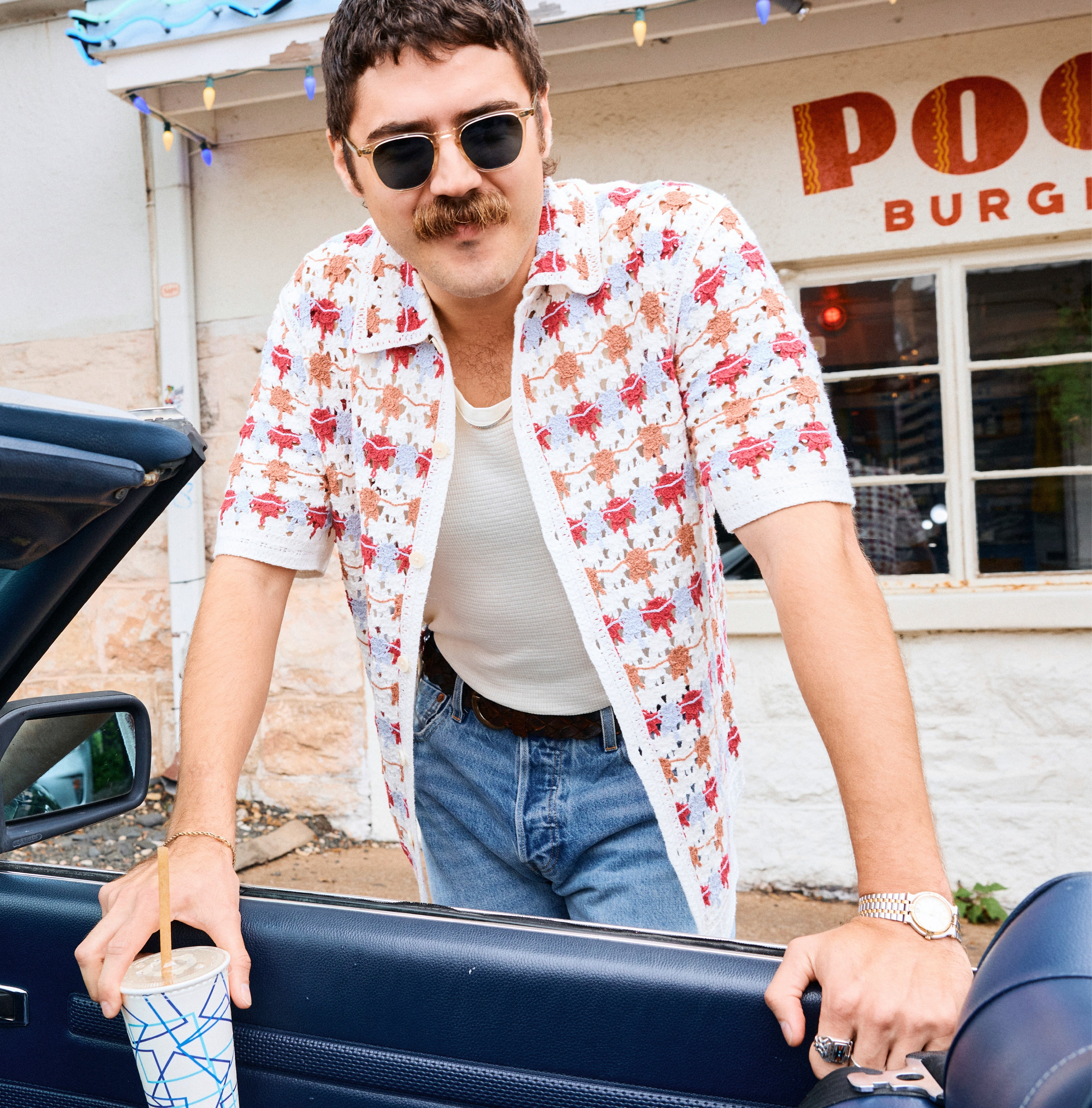 
                          Crochet Porto Shirt - Ecru
                        