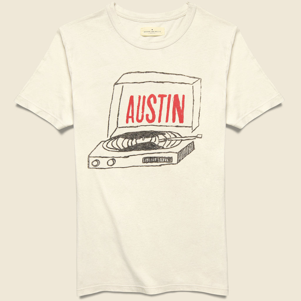 Austin Record Tee - Vintage White