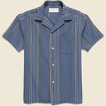 Serra Camp Shirt - Indigo Stripe - Imogene + Willie - STAG Provisions - Tops - S/S Woven - Stripe