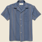 Serra Camp Shirt - Indigo Stripe - Imogene + Willie - STAG Provisions - Tops - S/S Woven - Stripe