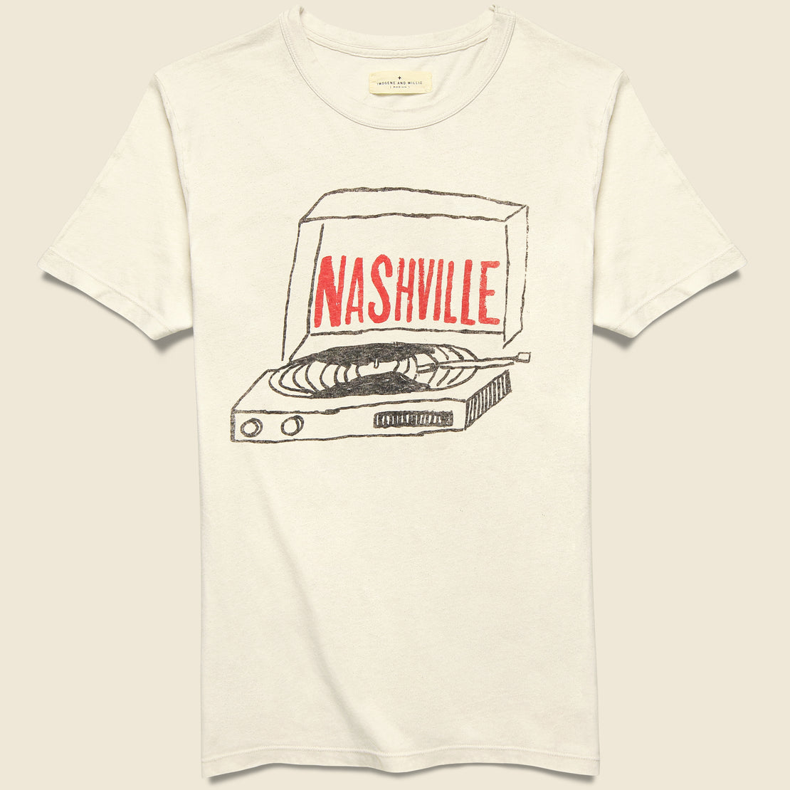Nashville Record Tee - Vintage White