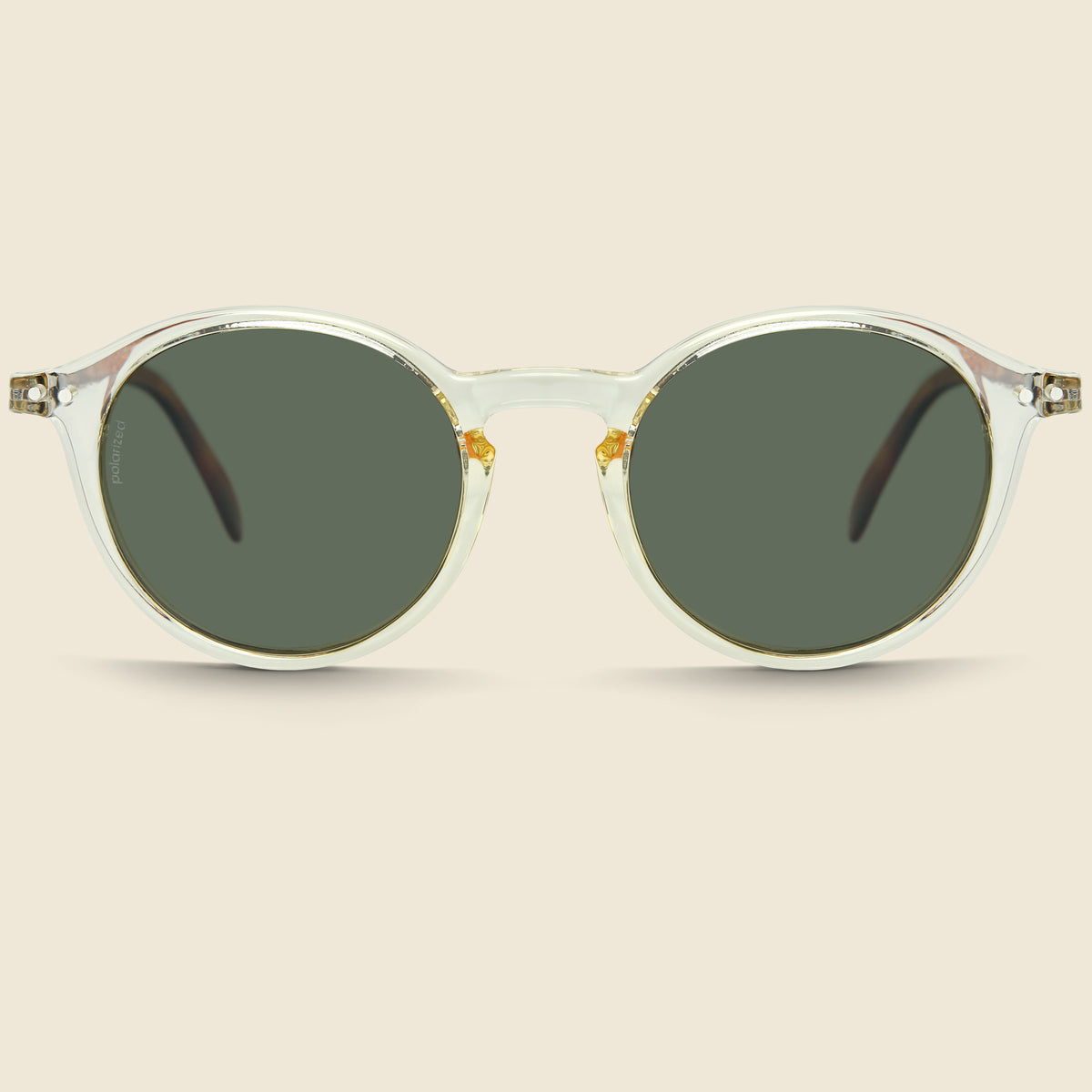 Izipizi The Iconic #D Sunglasses in Sandstorm featuring a modern frame and neutral sand-colored finish.