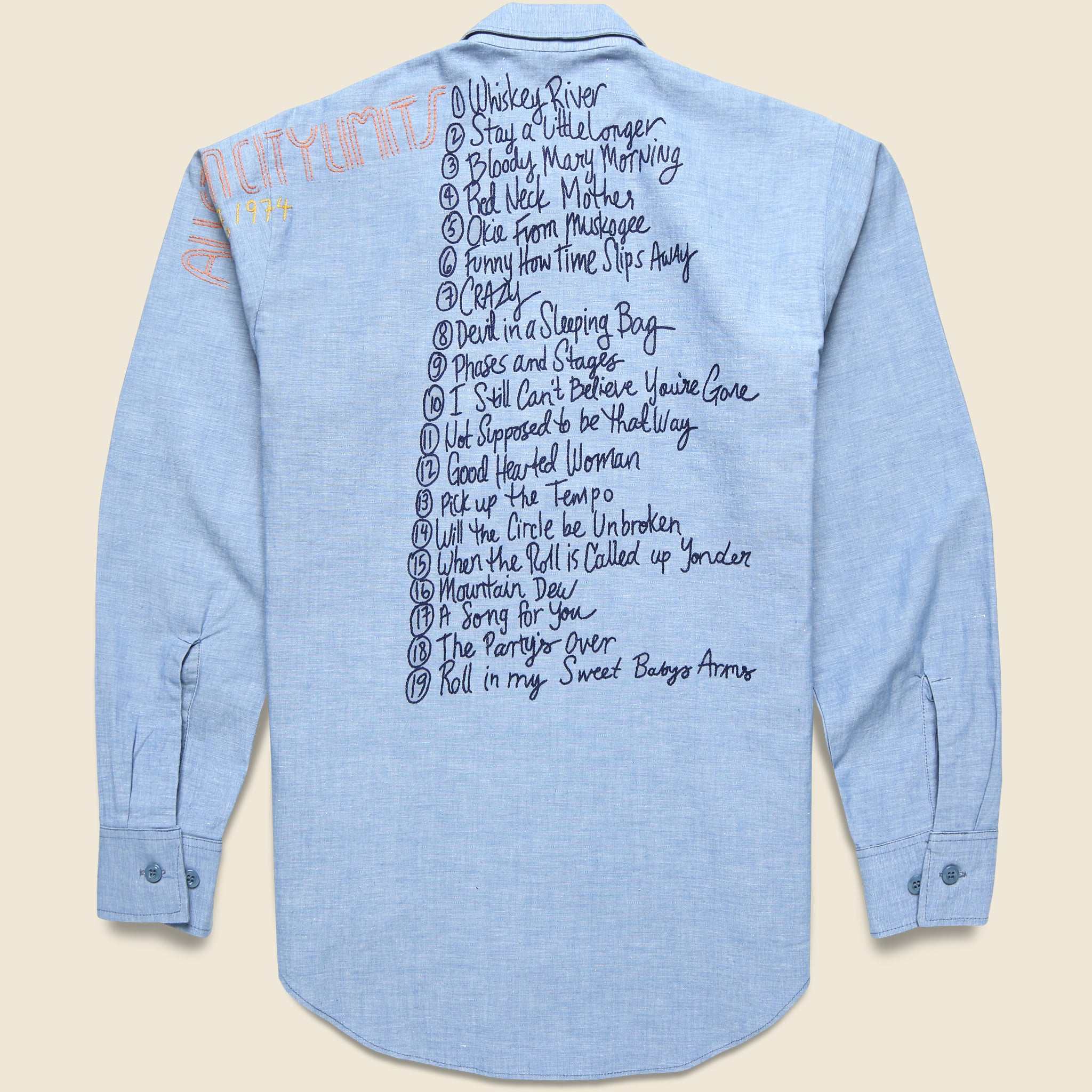 ACL Willie Nelson Setlist Shirt - Jolly Knot Club - STAG Provisions - Tops - L/S Woven - Other Pattern