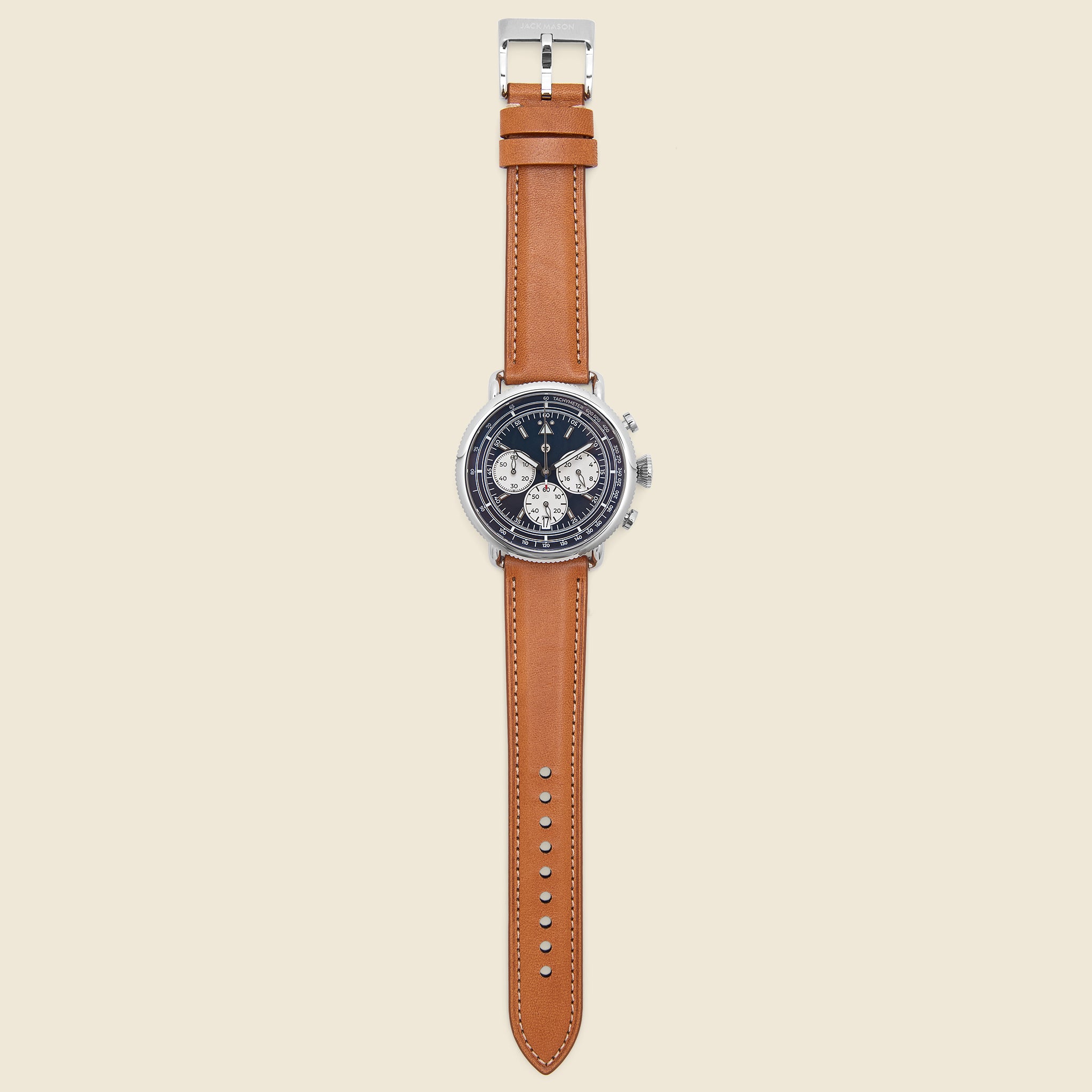 
                          Avigator Meca-Quartz Chronograph Watch - Navy/Brown/White - Jack Mason - STAG Provisions - Accessories - Watches
                        